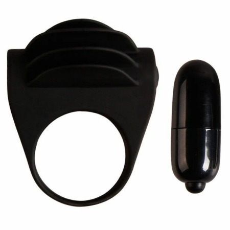 Pretty Love Chester Black Silicone Vibrating Ring - Ergonomic Design
