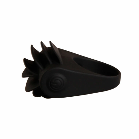 Pretty Love Chester Black Silicone Vibrating Ring - Ergonomic Design