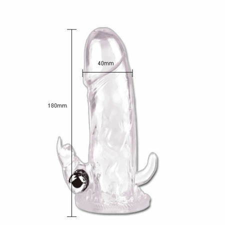 Baile Brave Man Extension Rabbit - Multifunction Sleeve with Vibrating System