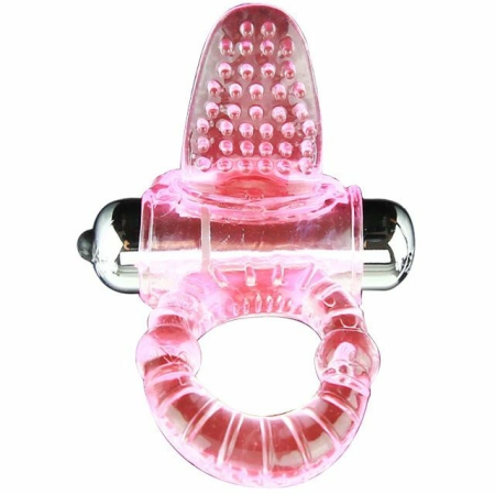 Baile Sweet Abs Pink Vibrating Intimate Ring 10 Modes Flexible 4.6cm