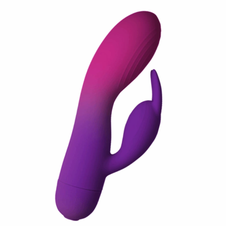 Rocks-Off Glo-Girl Purple Dual Motor Silicone Rabbit 171mm Waterproof