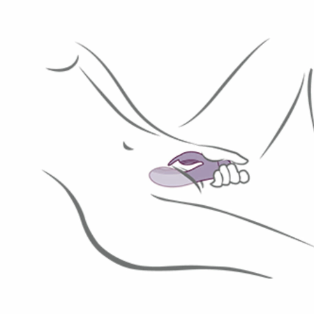 Rocks-Off Glo-Girl Purple Dual Motor Silicone Rabbit 171mm Waterproof