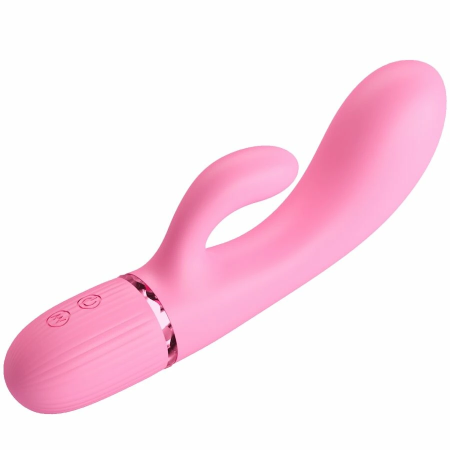 Pretty Love BW-500059 Silicone Dual Stimulation Vibrator Pink USB 10 Modes