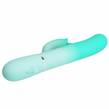 Pretty Love Gigi Aqua Green Dual-Action Intimate Device Silicone