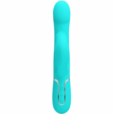 Pretty Love Rabbit Vibrator Pearls Aqua Green - Dual Motor & Beads System