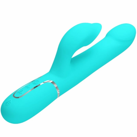 Pretty Love Rabbit Vibrator Pearls Aqua Green - Dual Motor & Beads System