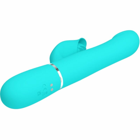 Pretty Love Rabbit Vibrator Pearls Aqua Green - Dual Motor & Beads System