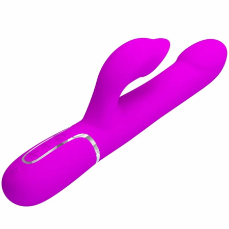 Pretty Love Rabbit Vibrator Pearls Violet - Dual Motor Massager, 29cm
