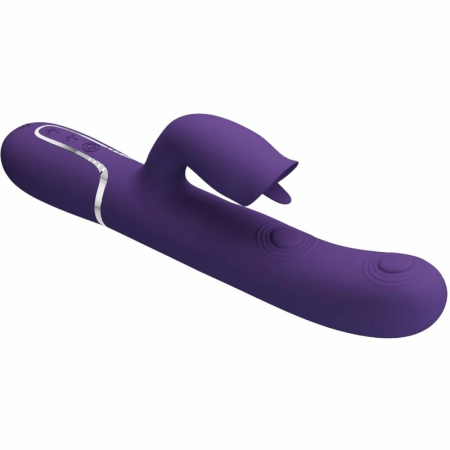 Pretty Love Rabbit Vibrator Licking System Purple Silicone 29 cm