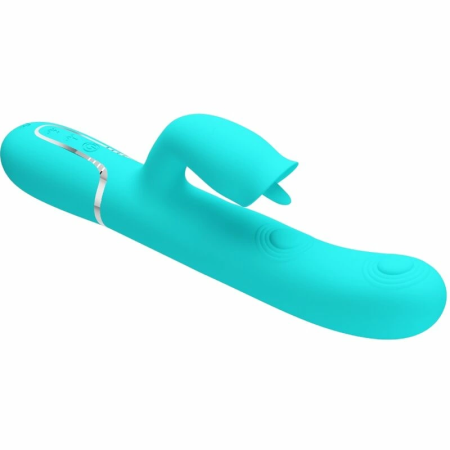 Pretty Love Aqua Green Dual-Action Vibrator with Licking System