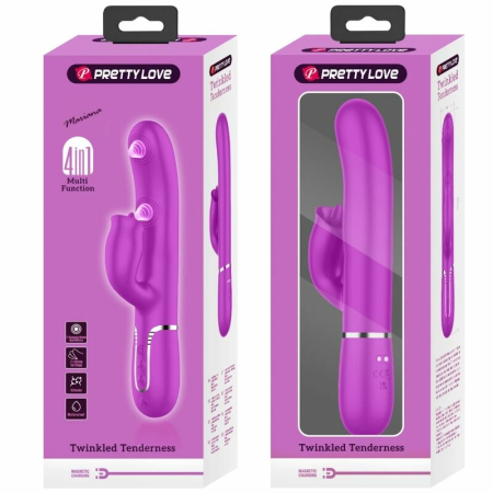 Pretty Love Rabbit Vibrator Fuchsia - 7-Mode Dual Action Intimate Device