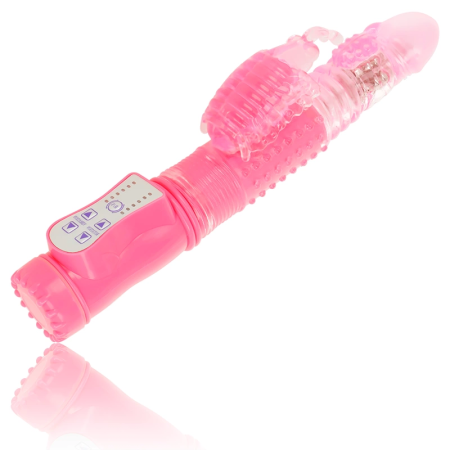 OHMAMA Rotating Rabbit-Style Vibrator Multifunctional 25.5cm Pink