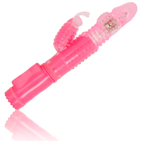 OHMAMA Rotating Rabbit-Style Vibrator Multifunctional 25.5cm Pink