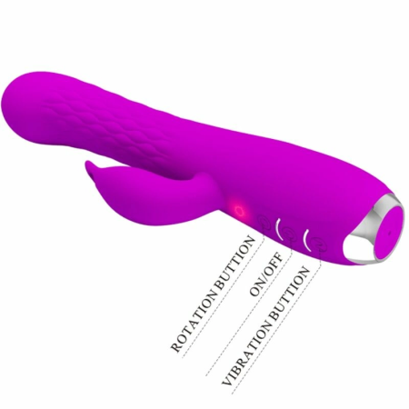 Pretty Love Molly Intimate Rotating Silicone Machine, 20.5cm, Purple, USB