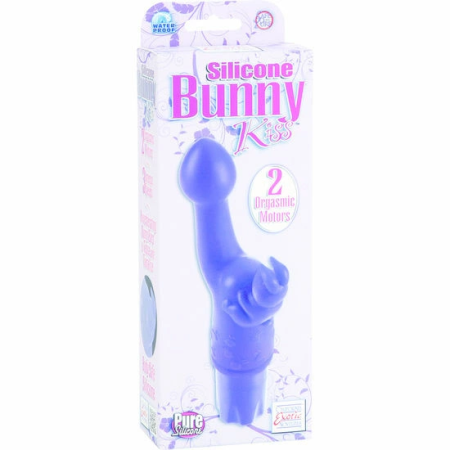 CalExotics Kiss Silicone Bunny Dual-Engine Flexible Vibrator Purple