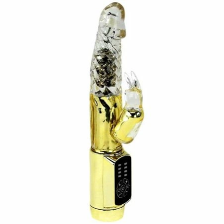 Baile US Rabbit Gold Prince Intimate Rotating Device, Gold, 23 cm