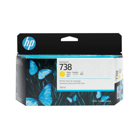 HP 738 130-ml geltonas DesignJet rašalo kasetė