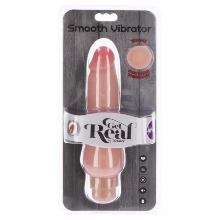 Get Real Dual Density Smooth Vibrator Skin-Tone, Multi-Speed TPE Model