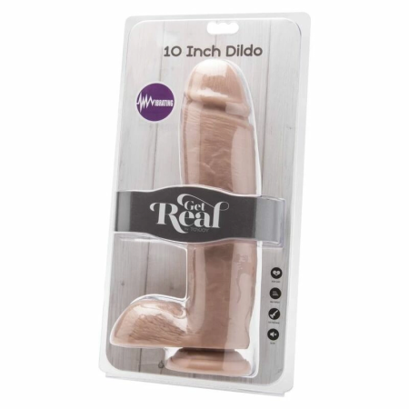 Dream Toys Get Real 25.5 cm Vibrating Model with Base Skin Tone