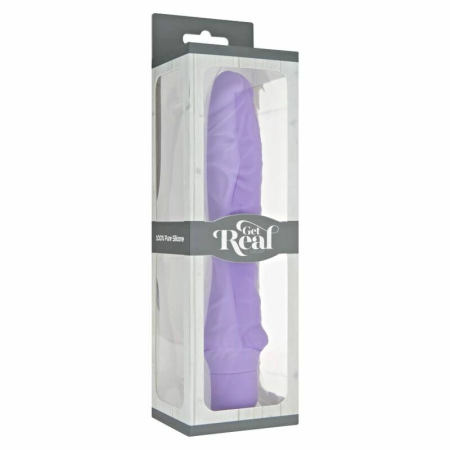 GET REAL Classic Large Silicone Vibrator 7 Modes Purple 24.9cm Waterproof
