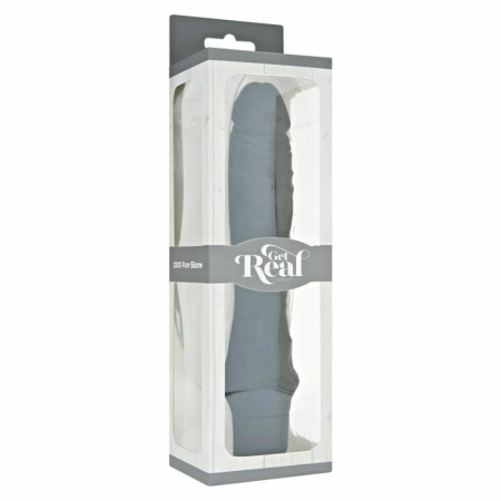 GET REAL Classic Large Black Silicone Vibrating Model 24.9 cm