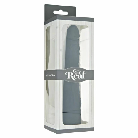 Get Real Classic Slim Vibrator Black - Compact Silicone Model with Multispeed System