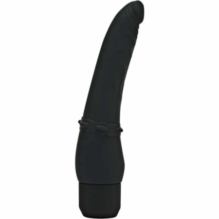 GET REAL Classic Smooth Silicone Vibrator 17.5cm Black Waterproof