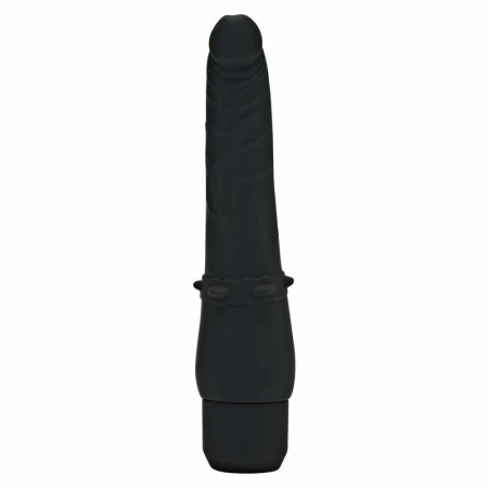 GET REAL Classic Smooth Silicone Vibrator 17.5cm Black Waterproof