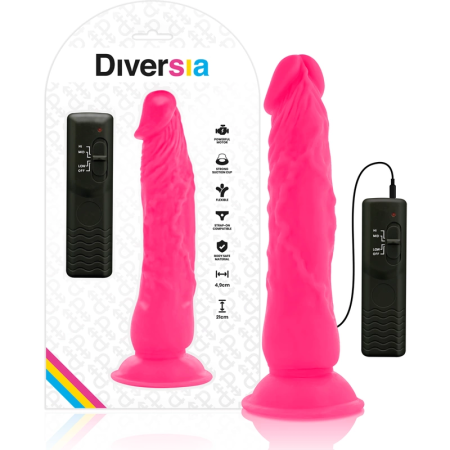 Diversia Flexible Vibrating Model Pink 21cm with Remote Control