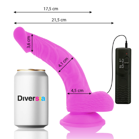 Diversia Flexible Vibrating Intimate Machine Purple 21.5cm Harness Compatible
