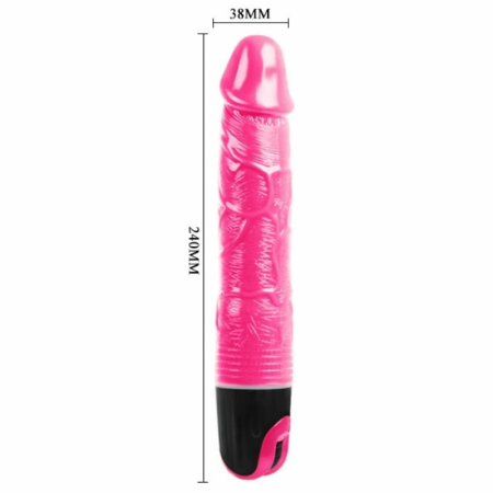Baile Lilac Multispeed Vibrating Device Pink Flexible TPR 21 cm