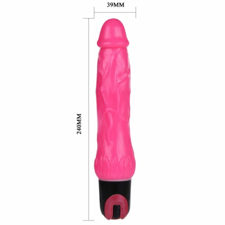 Baile Daaply Pleasure Multispeed Vibrating Device Pink TPR 20cm