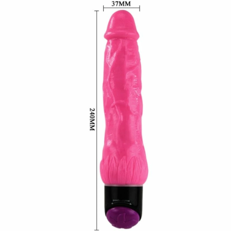 Baile Vibrating Pink Model 24 cm - Flexible TPR, Multi-Speed Control
