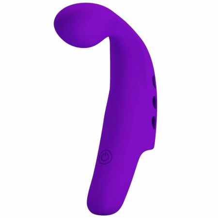 Pretty Love Gorgon Purple USB Finger Stimulator, 10 Modes, Silicone