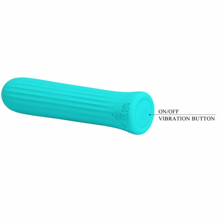 Pretty Love Blanche Blue Flexible Silicone Vibrator 12 Modes USB Rechargeable
