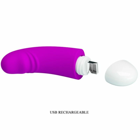 Pretty Love Luther Mini Silicone Vibrator 30 Modes USB Rechargeable Pink