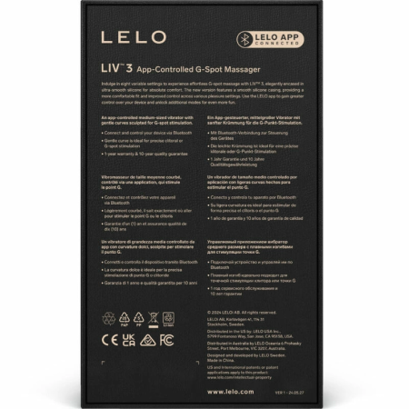 LELO LIV 3 Violet App-Controlled Intimate Wellness Device 169mm