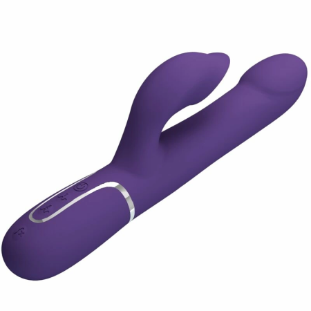 Pretty Love Zalin 4-in-1 Rabbit Vibrator Pearls, Dual Motors, Purple