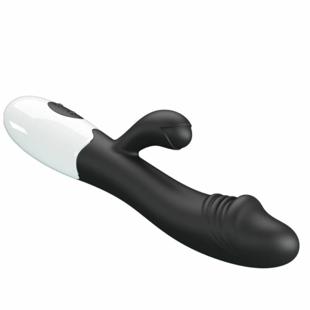 Pretty Love Snappy Black Dual-Action Vibrating Device, 30 Modes