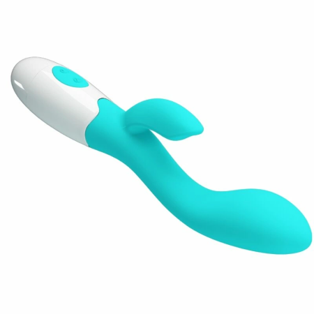 Pretty Love Brighty Dual-Action Aqua Green Silicone Vibrator 21cm