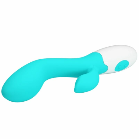Pretty Love Brighty Dual-Action Aqua Green Silicone Vibrator 21cm