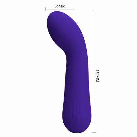 Pretty Love Faun Rechargeable Flexible Silicone Vibrator Purple 150mm