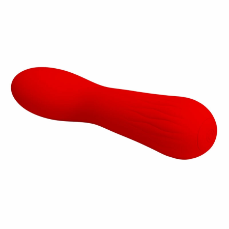 Pretty Love Faun Red Flexible Silicone Vibrator 12 Modes USB 150mm