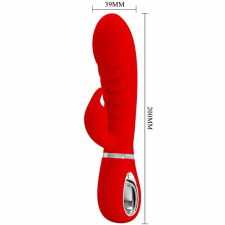 Pretty Love Prescott Multispeed Curved Intimate Vibrator Red 25cm