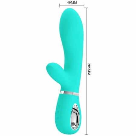 Pretty Love Thomas Aqua Green Multi-Function Silicone Vibrating Device