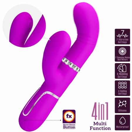 Pretty Love Vibrator G-Spot Fuchsia - 7 Vibration & Thrust Modes USB