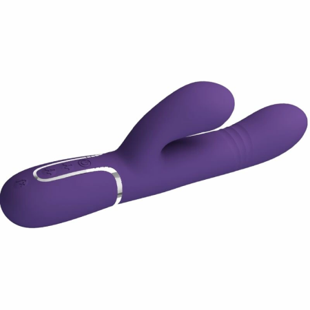 Pretty Love Multifunction G-Spot Vibrator Purple USB Rechargeable 29cm
