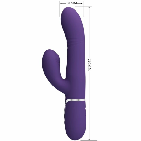 Pretty Love Multifunction G-Spot Vibrator Purple USB Rechargeable 29cm