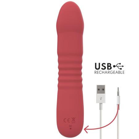 Intense Juni Up & Down 10 Red Vibrating Device - Silicone, Waterproof