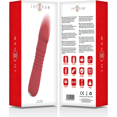 Intense Juni Up & Down 10 Red Vibrating Device - Silicone, Waterproof